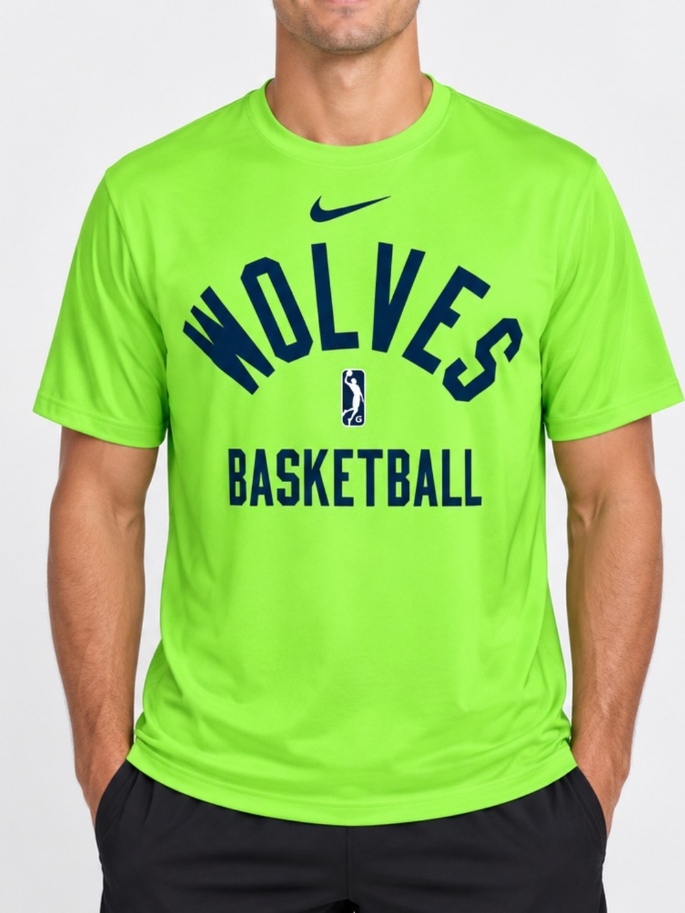 Nike Wolves Basketball Dri-FIT T-Shirt Men’s Large Volt Green NWT